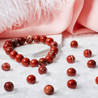  8mm Red Agate Beads for Jewelry Making 48pcs Round Loose Beads