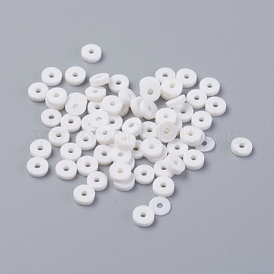 Flache runde handgemachte Polymer Clay Perle Spacer&nbsp;X-CLAY-R067-3.0mm-17-1
