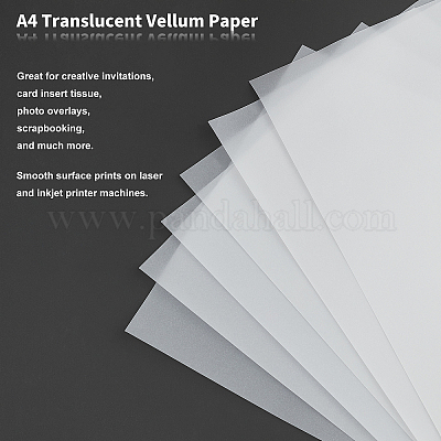 Wholesale NBEADS 50 Sheets A4 Translucent Vellum Paper Translucent Clear  Printer Paper for Printing Sketching Tracing Drawing Animation 