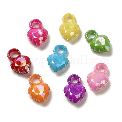 Pendentif acrylique opaque plaqué&nbsp;OACR-E039-62-1