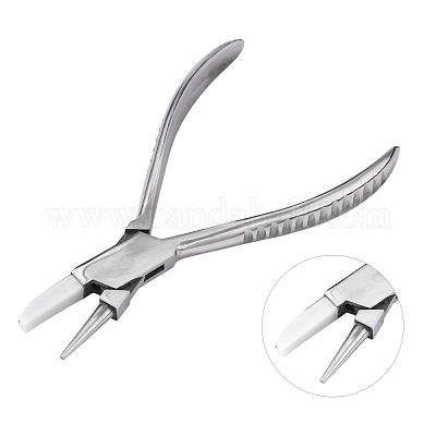 Nylon Jaw Flat/Round Nose Plier - Full Size Conventional Handle