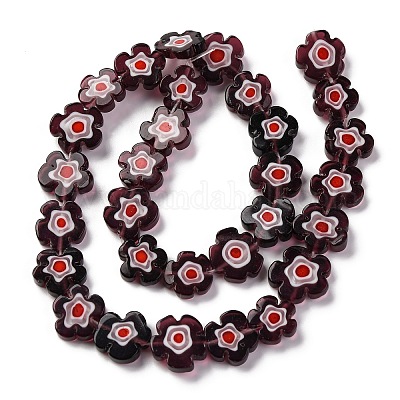 Ручной работы millefiori стеклянные бусины нитки LAMP-G164-08G-1