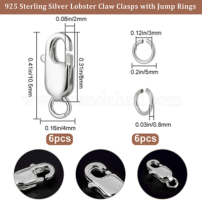 Swivel Lobster Clasp 10.5mm Sterling Silver (1-Pc)