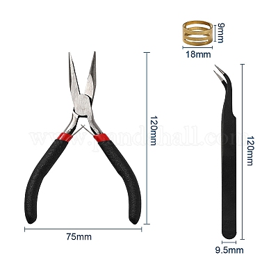 Cheap 1set of Tools for Making Jewelry Tool Set Organizer Pliers Tweezers  for Bracelet Necklace Making Jewelry Making Kits