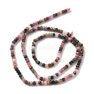 Нити из натуральных разноцветных турмалиновых бусин&nbsp;G-K373-B08-05-1