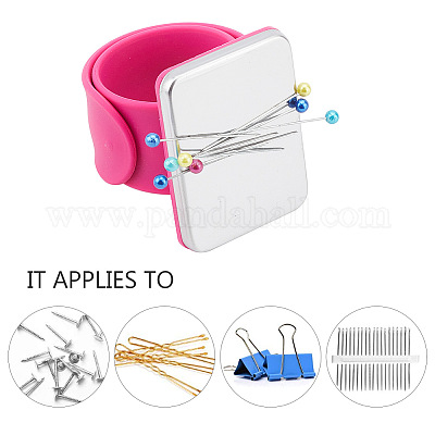 MAGNETIC WRIST SEWING Pin Cushion Pins Holder Silicone Bracelet