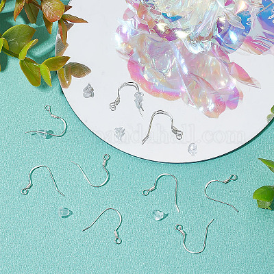 925 Sterling Silver Earring Hooks 50 Pairs,ear Wires Fish Hooks,  Hypoallergenic Earring Making Kit With Jump Rings And Clear Silicone  Earring Backs St