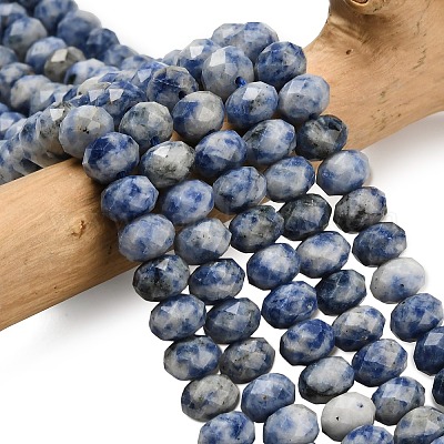 Натуральное синее пятно нитки из бисера яшмы&nbsp;G-Z111-A32-1