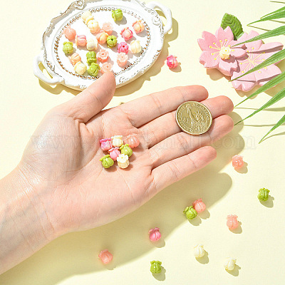 40 шт. 4 вида бусин синтетического коралла&nbsp;CORA-YW0001-04-1