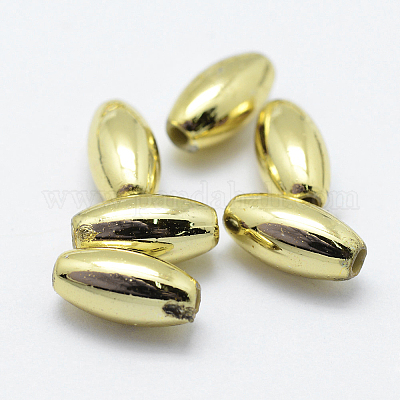 Покрытие экологически чистых пластиковых бусин X-KY-K002-03-6X3mm-G-1