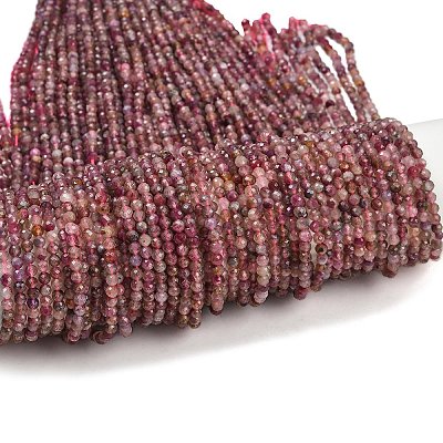 Натуральный турмалин бисер нитей&nbsp;LS-G-RM2025-B31-3mm-1