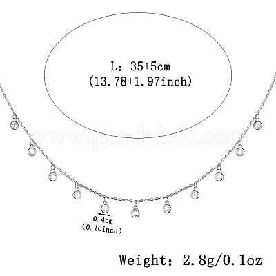 925 серебряное ожерелье с цепочкой из прозрачного кубического циркония в форме кисточки для офиса и повседневной носки WZ6853-2-1