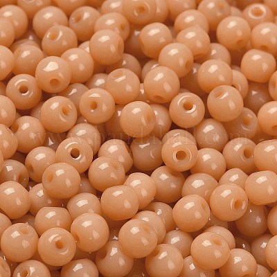 Rocailles en verre couleurs opaques&nbsp;SEED-C001-02B-03-1