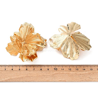 Железные серьги-гвоздики для женщин&nbsp;LS-EJEW-U063-02A-G-1