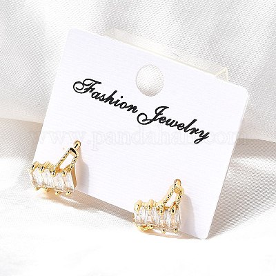 Латунные серьги обруча EJEW-S256-03C-G-1