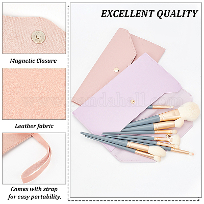 4 шт. 4-цветная переносная сумка для кистей для макияжа из искусственной кожи&nbsp;AJEW-GA0004-45-1