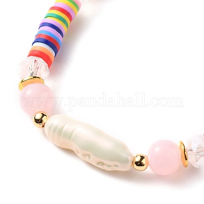 Mehrlagige Stretch-Perlen-Armbänder Sets&nbsp;BJEW-JB05756-02-1