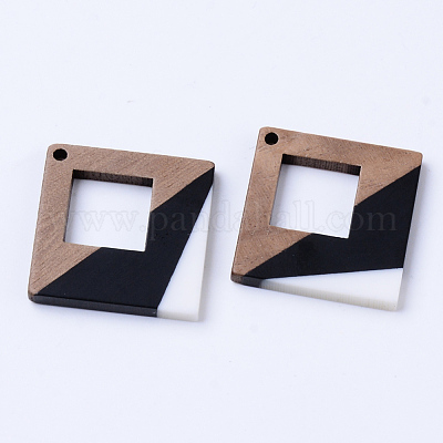 Подвески из смолы и ореха&nbsp;RESI-N025-006A-B01-1