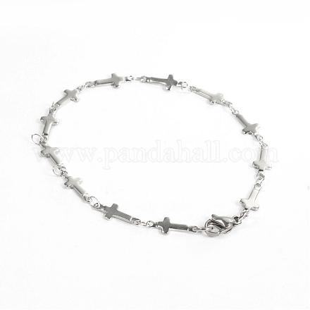 304 Stainless Steel Bracelets BJEW-D418-03-1