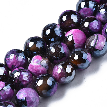 Chapelets de perles d'agate naturelle G-Q998-013D-1