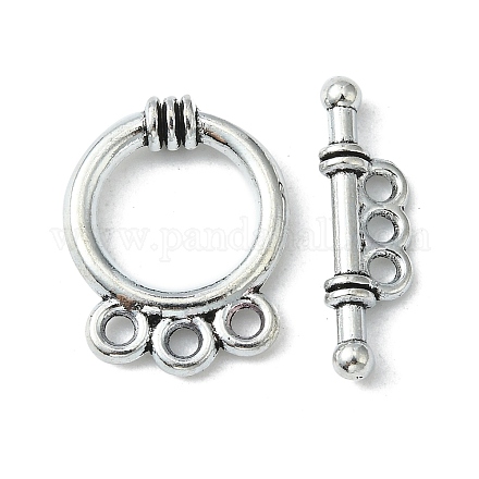 Tibetan Style Alloy Toggle Clasps LF10795Y-NF-1