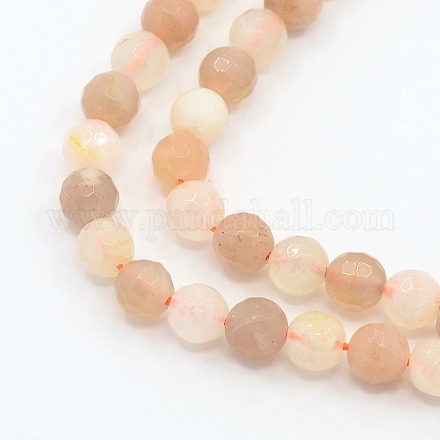 Synthetic Moonstone Round Beads Strands G-L108-6mm-03-1