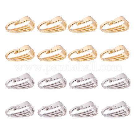 PandaHall Elite 800pcs Pinch Clip Clasp Bail Iron Snap Bail Hook Pendant Charms Clasps Chain Connector for Necklace Jewelry Findings(Golden IFIN-PH0023-98-1