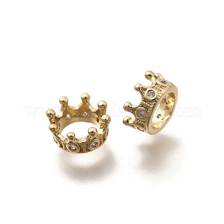 Латунь микропаве прозрачный кубический цирконий европейский бисер KK-Z126-25G-1