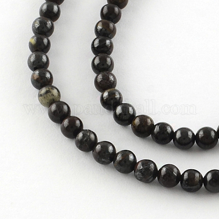 Round Natural Tiger Iron Beads Strands G-R323-4mm-01-1