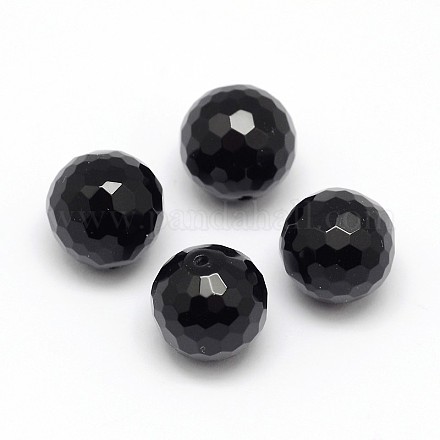 Natürliche schwarze Onyxperlen G-D709-14mm-1