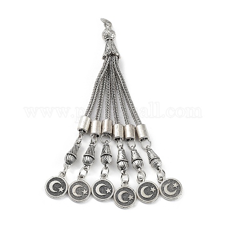 Grandi pendenti della nappa della catena del cordolo della lega di stile tibetano FIND-K013-01AS-04-1