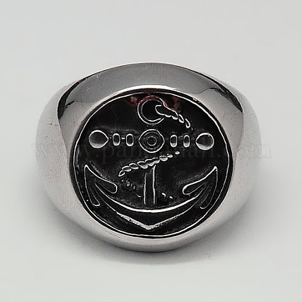 Personalized Men's Wide 316 Stainless Steel Rings RJEW-F006-031-1