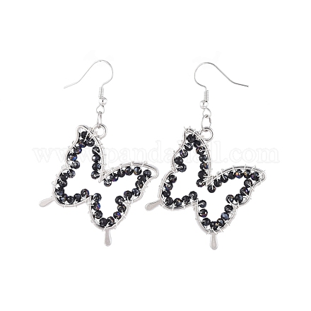 Glass Dangle Earrings EJEW-JE03922-01-1