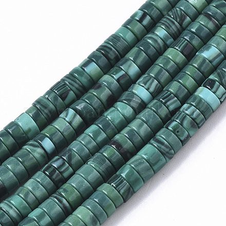Chapelets de perles en turquoise synthétique TURQ-N215-01C-1