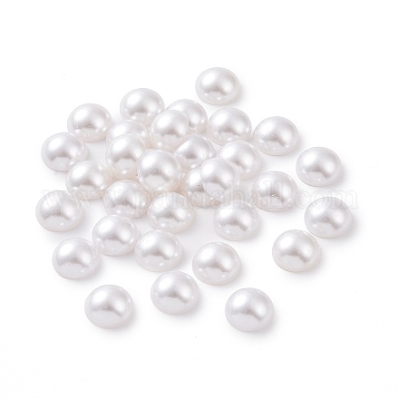 Cabujones de perlas de imitación de plástico ABS SACR-XCP0001-04A-1