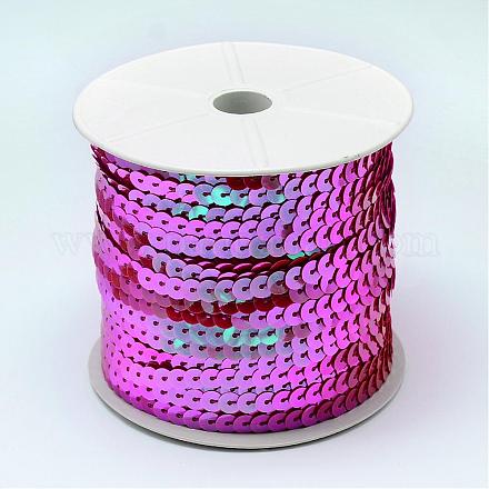 Perles de paillette en plastique de couleur AB PVC-Q083-6mm-A89-1