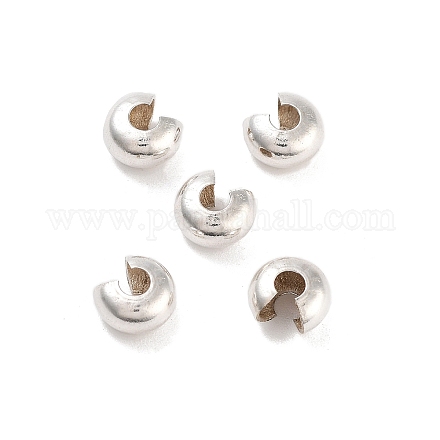 925 чехол для обжимных бусин из стерлингового серебра&nbsp;STER-G027-27S-5mm-1