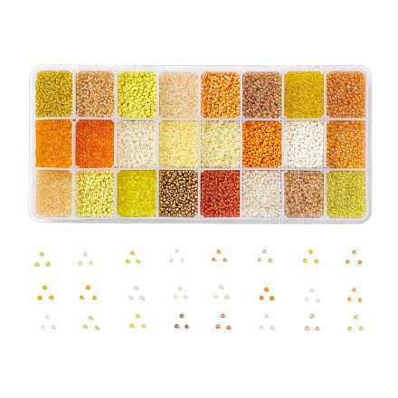 600g perles de rocaille en verre 24 couleurs SEED-JP0008-03-2mm-1