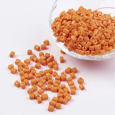 Cube Opaque Colours Glass Seed Beads SEED-R026-A05-1