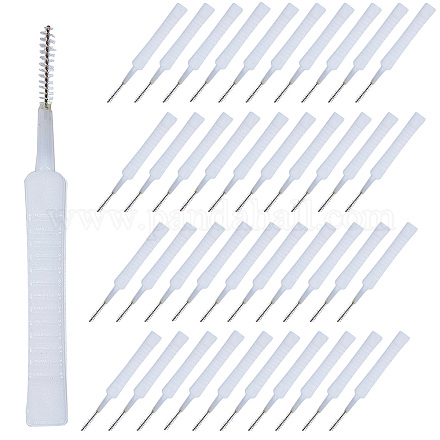 Cepillo de limpieza para orificios de cabezal de ducha de baño de plástico pequeño FIND-WH0152-10-1