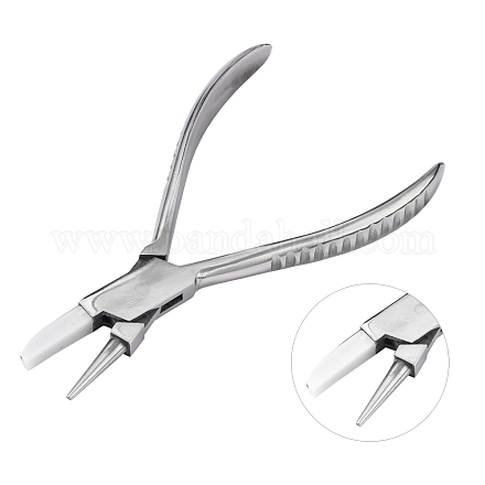 Steel Round Nose and Flat Nylon Jaw Pliers PT-Q006-02-1