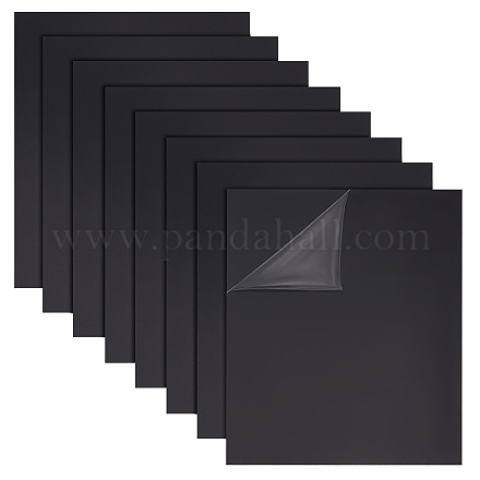 Olycraft 10 feuilles feuille de plastique abs noir 8x10 pouces plaques en plastique abs 0.5mm d'épaisseur feuille de plastique dur pour les modèles architecturaux table de sable modèle de construction matériel fournitures DIY-WH0399-36B-1