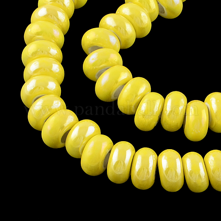 Rondelle AB-Color Handmade Porcelain Beads PORC-R042-B12-1