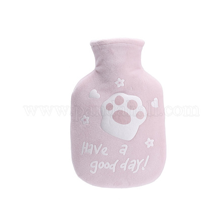 Bottiglie di acqua calda in gomma con stampa zampa di gatto COHT-PW0001-48A-1