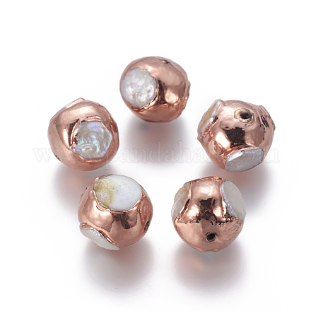 Perle coltivate d'acqua dolce perla naturale PEAR-F011-09RG-1
