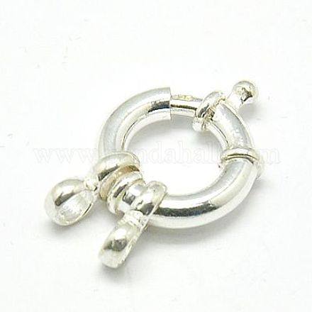 925 пряжка из стерлингового серебра с пружинными кольцами STER-A007-27-1