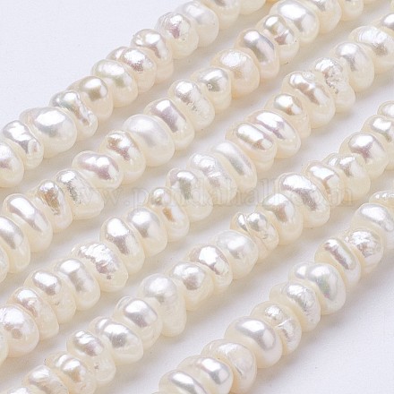 Fili di perle di perle d'acqua dolce coltivate naturali PEAR-F004-64-01-1