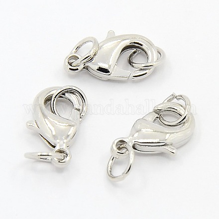 Grade AA Brass Lobster Claw Clasps for Jewelry Necklace Bracelet Making KK-M006-04P-NR-1
