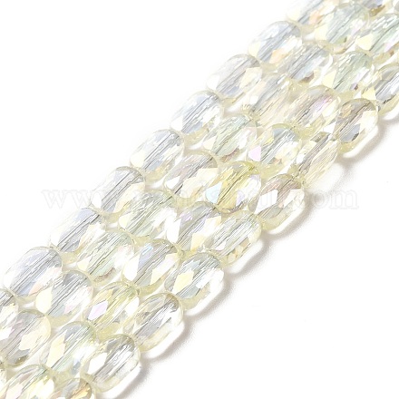 Transparentes perles de verre de galvanoplastie brins EGLA-F150-FR03-1