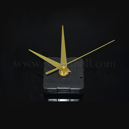 プラスチック製の長いシャフトの時計の動きのメカニズム  アルミポインター付き  ブラック  56x56x16mm  ピン：18.5x6mm CLOC-PW0001-03B-01-1